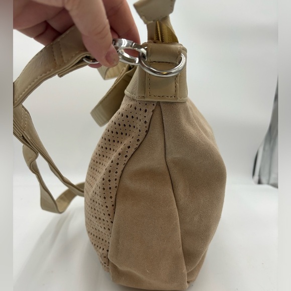 🇮🇹 CARPISA VERA PELLE Italian Leather Suede Crossbody Bag - Picture 2 of 16